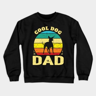 Retro Cool Miniature Pinscher Dog Dad Crewneck Sweatshirt